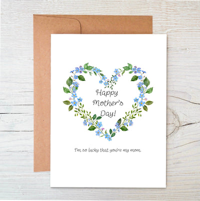 Plantable Mother’s Day Wildflower Seed Card - "I'm so lucky..."