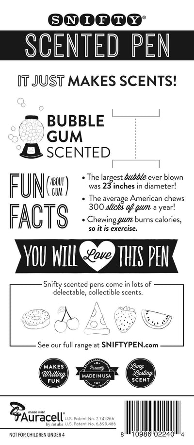 "Chews to Be Happy" Bubblegum Scented Pen