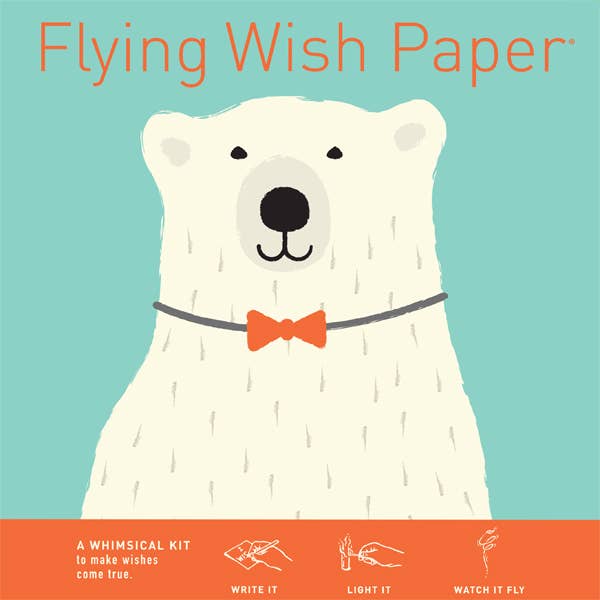 "Polar Bear" Flying Wish Paper (Mini Kit with 15 Wishes + Accessories)