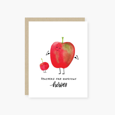 "Teachers Are Everyday Heroes" Greeting Card: Boxed set (6 cards)