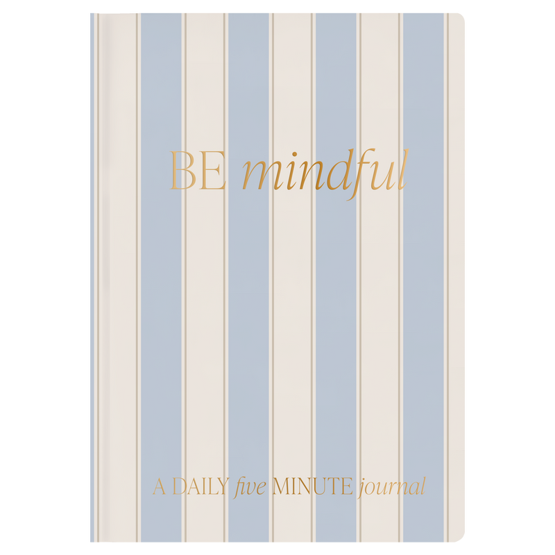 "Be Mindful" Daily 5 Minute Prompted Journal - Stripes