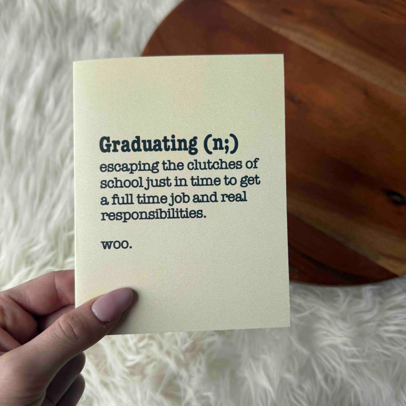 Graduation Definition Funny Grad Card