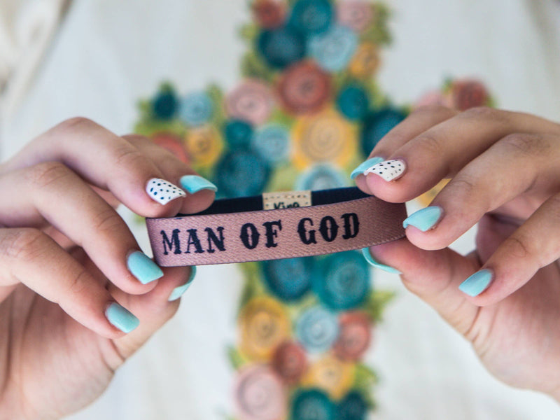 "Man of God" Stretchy Bracelet - Men&