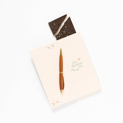 "Words Can't Describe How Grateful I Amw" Greeting Card + Chocolate Bar ALL-IN-ONE!