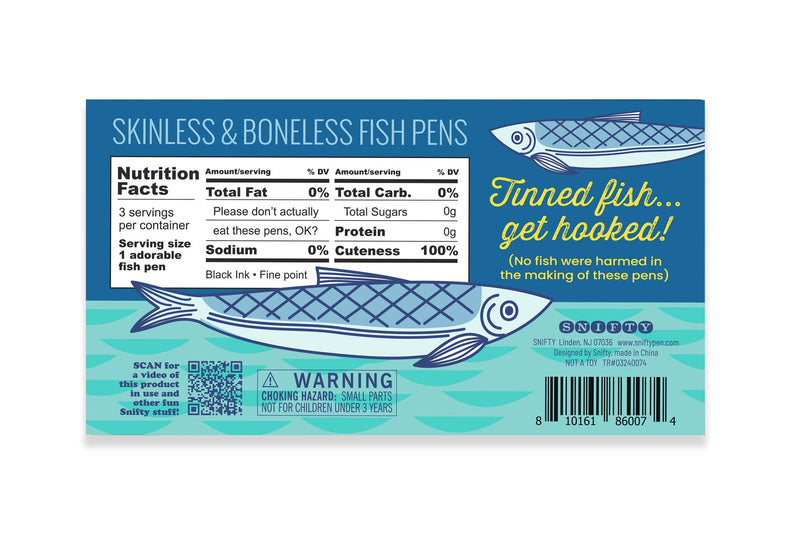 Sardines Tinned Fish Pens - Set of 3