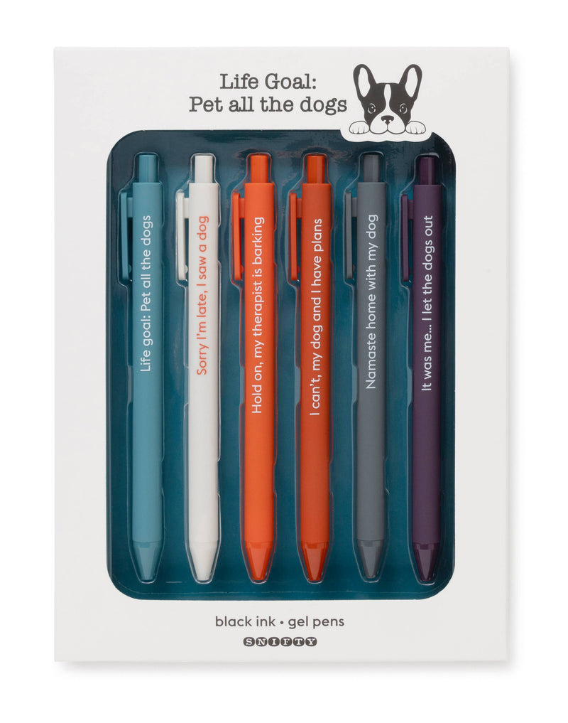 "Life Goal: Pet All The Dogs" Quotable Pen Set