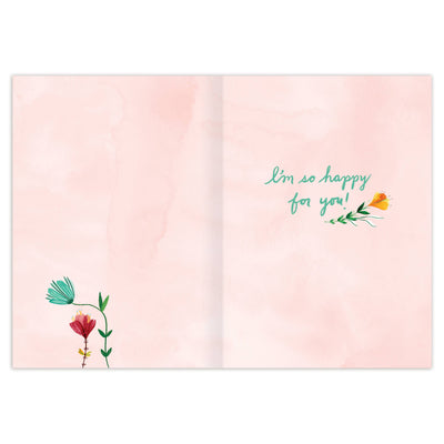 "Congrats!" Floral Card