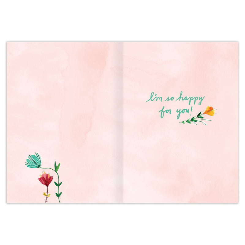 "Congrats!" Floral Card