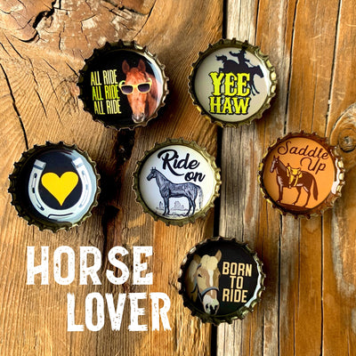Upcycled "Horse Lover" Magnet - Six Pack