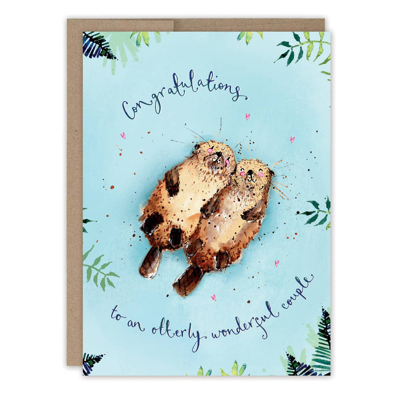 "Congratulations To An Otterly Wonderful Couple" Anniversary Card