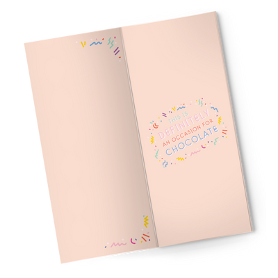 "Congratulations" Greeting Card + Chocolate Bar
