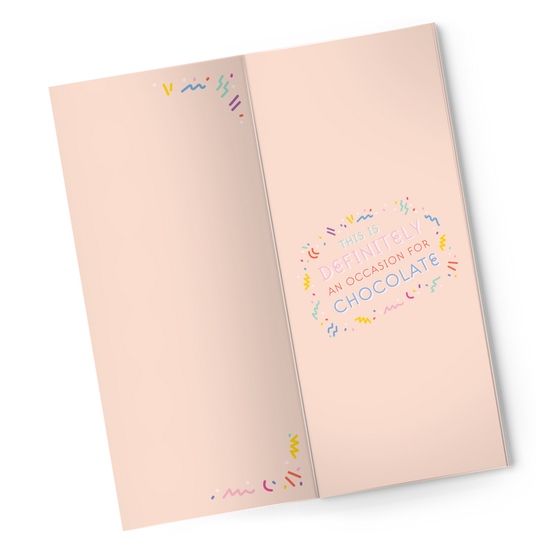 "Congratulations" Greeting Card + Chocolate Bar