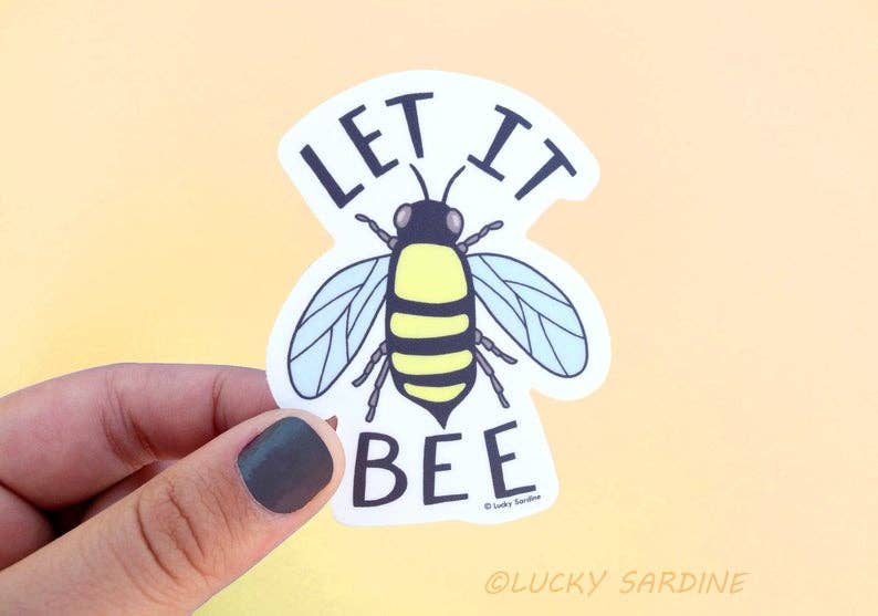 "Let It Bee" Honeybees Vinyl Sticker