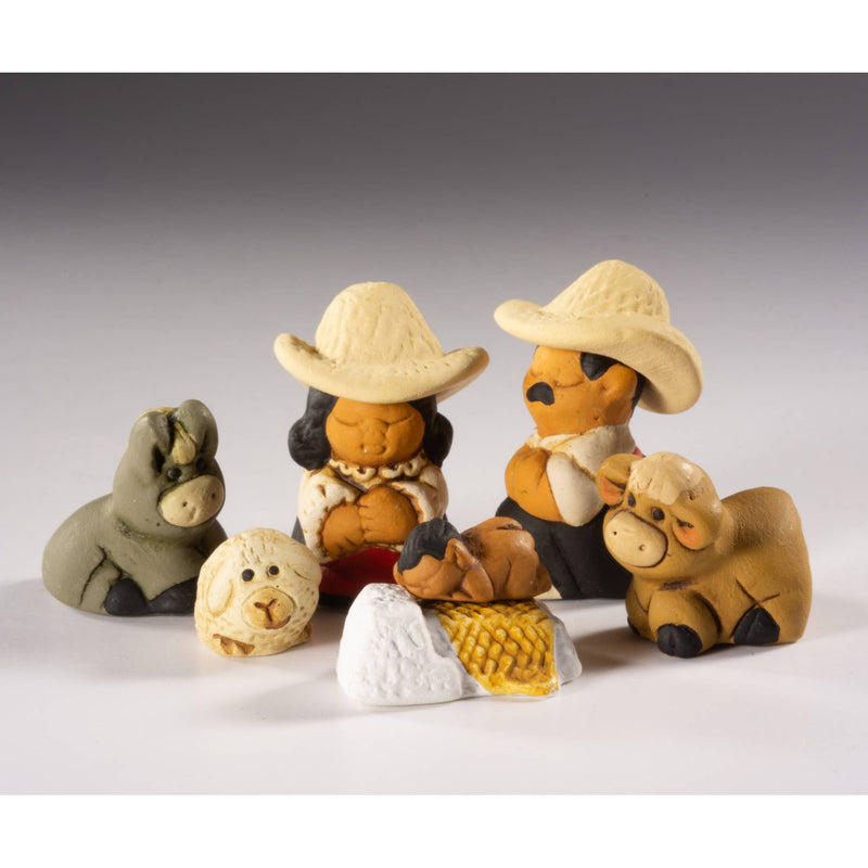 Peruvian Characato Mini Nativity Set - 9 Piece