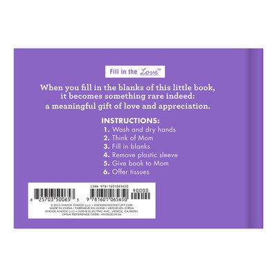 "What I Love about Mom"  Fill in the Love® Book