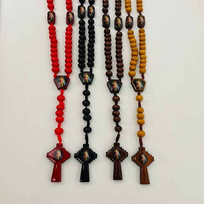 DIVINE MERCY Wooden Rosary  