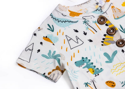 Dino Friends Onesie: 3M-6M