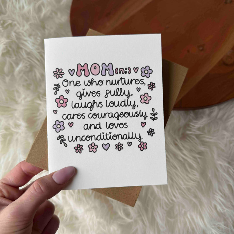 Mom Definition Greeting Card