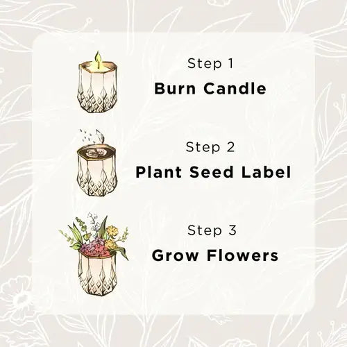 Adelyn | Growing Candle with Plantable Flower Seed Label