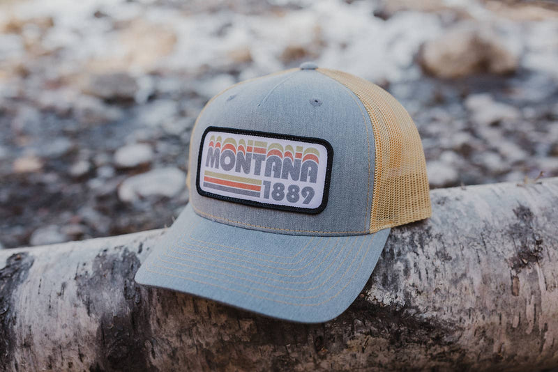 Montana Unisex Truckers: Montana Bear- Tri Tone Green