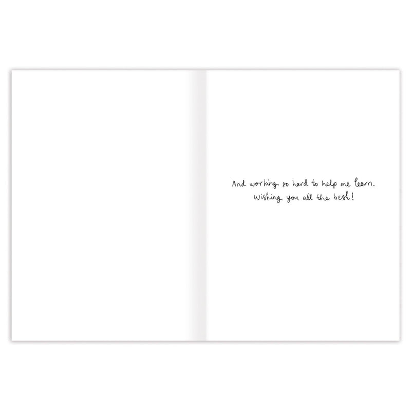 "Thank You For Being My Teacher" Greeting Card