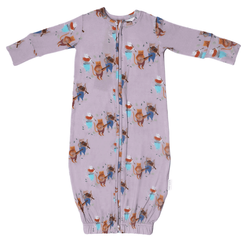 Kittens Zippered Open Bottom Sleeper: 0M-3M
