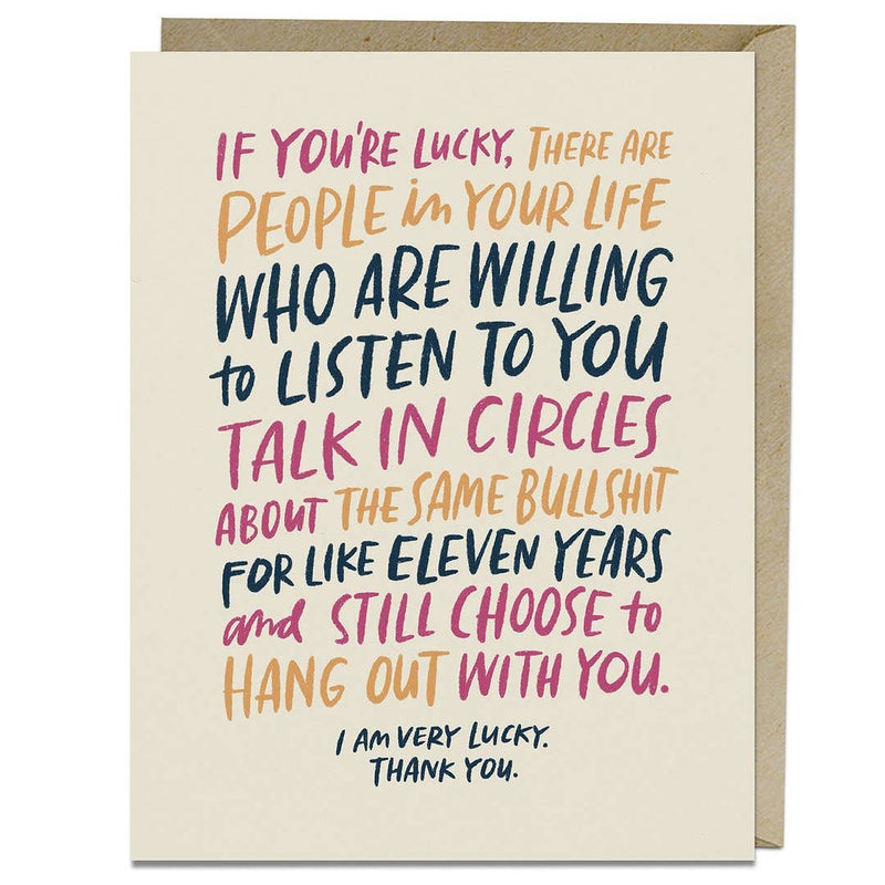 Talk In Circles Thank You Card