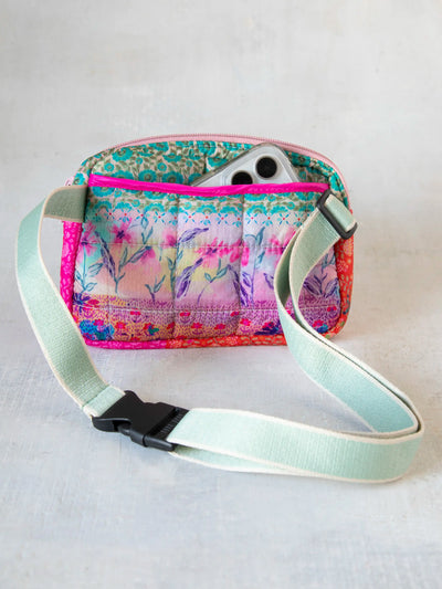 Puffy Fanny Pack - Watercolor Patchwork