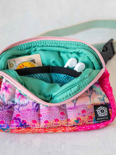 Puffy Fanny Pack - Watercolor Patchwork