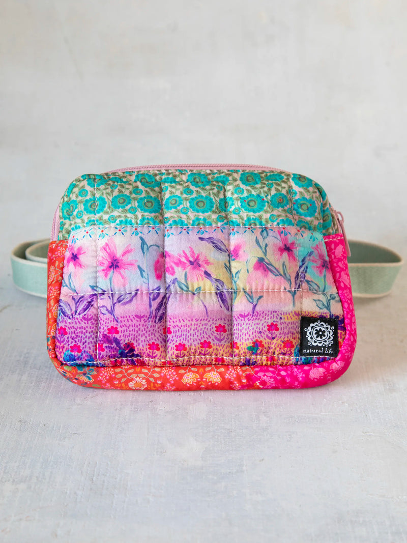 Puffy Fanny Pack - Watercolor Patchwork