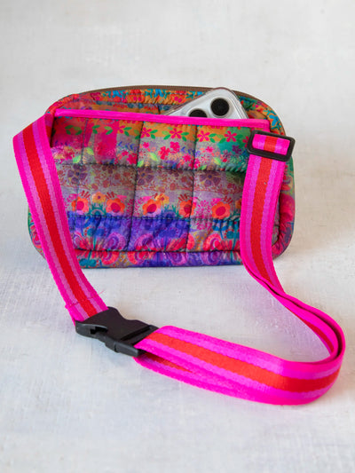 Puffy Fanny Pack - Floral Border