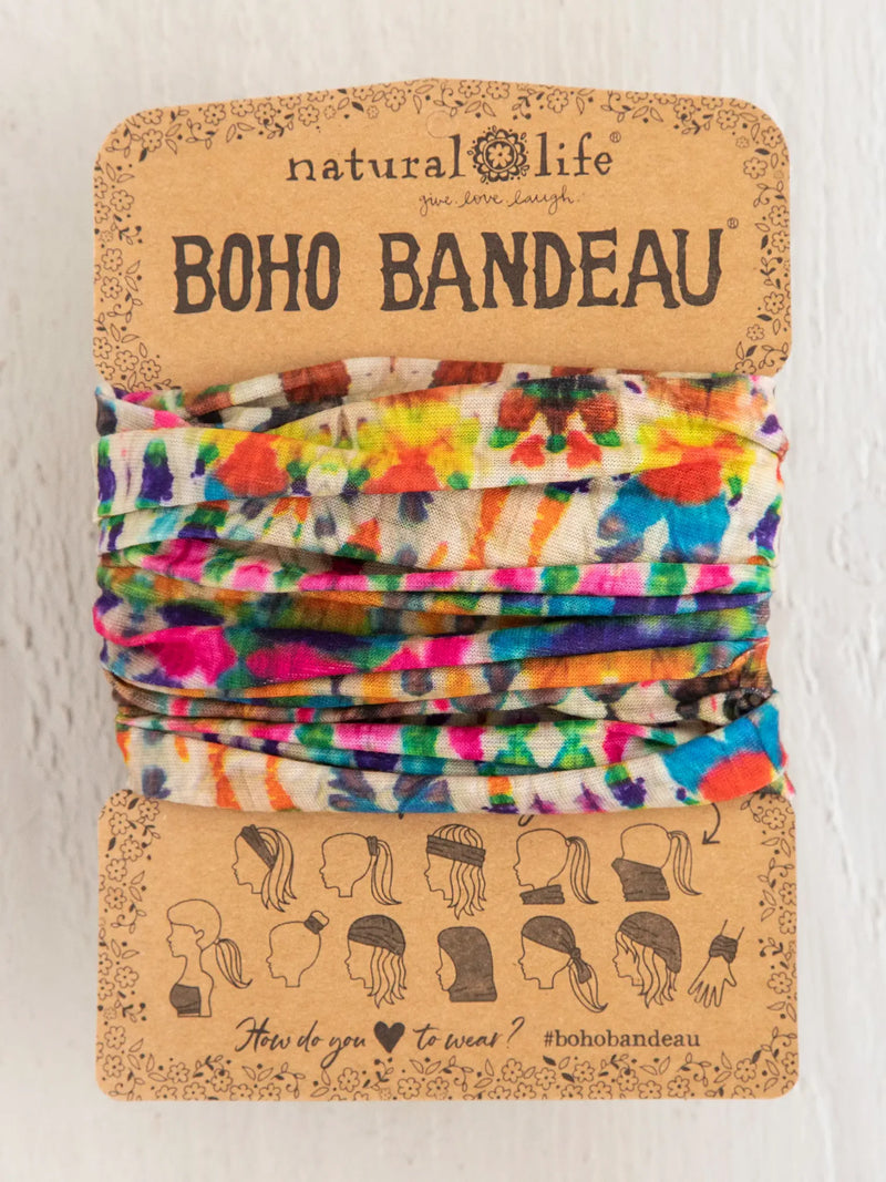 Boho Bandeau - Fuchsia Marigold Tie-Dye