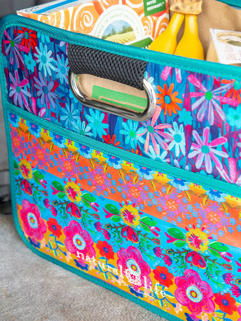 Car Trunk Organizer - Floral Border