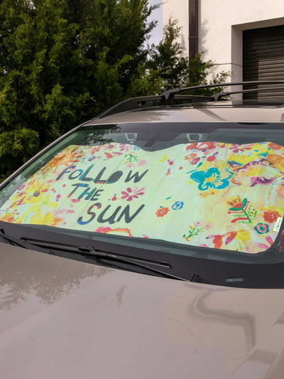"Follow The Sun" Car Sun Shade