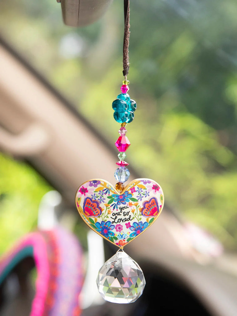 Natural Life Heart Sun Catcher & Car Charm
