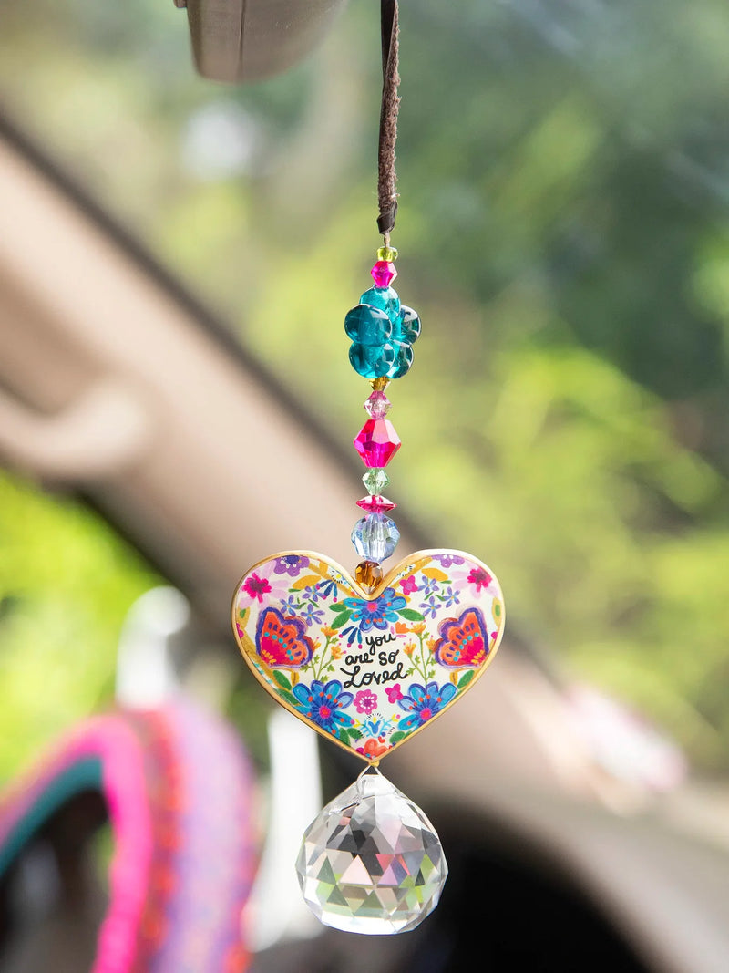 "You Are So Loved" Heart Sun Catcher & Car Charm