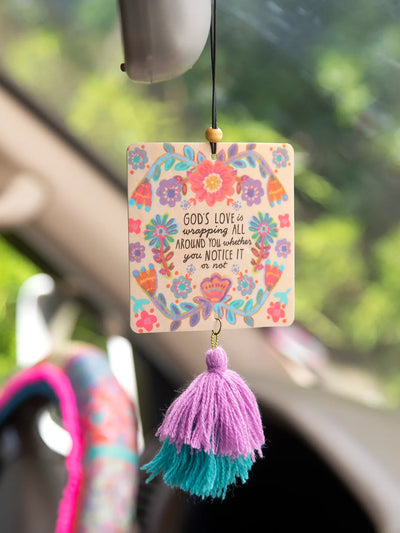 "God's Love Is Wrapping Around You" Air Freshener