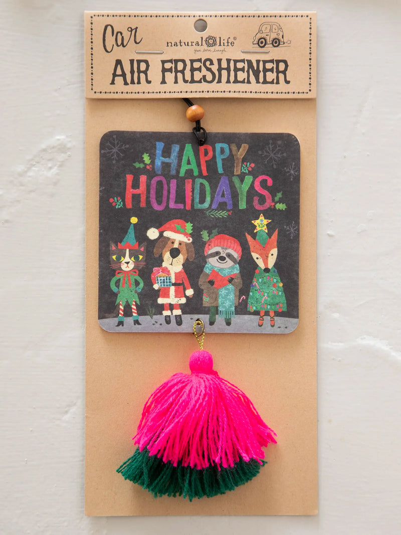 "Happy Holidays" Air Freshener
