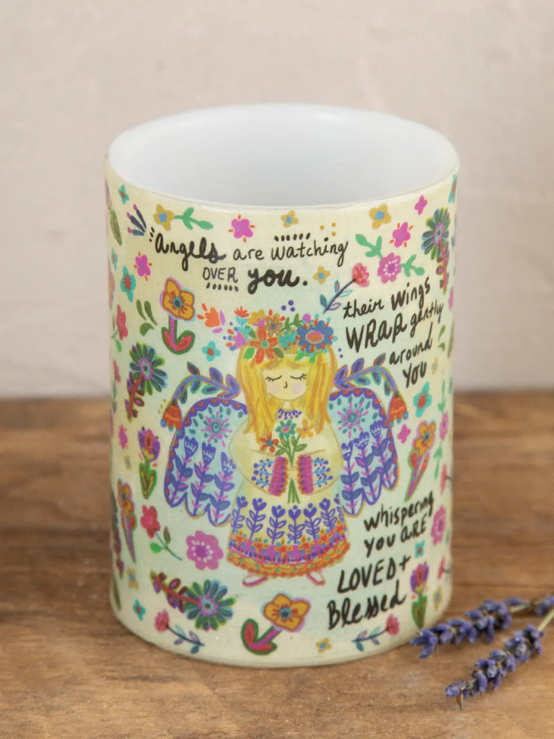 "Angels are Watching Over You" Flameless Candle