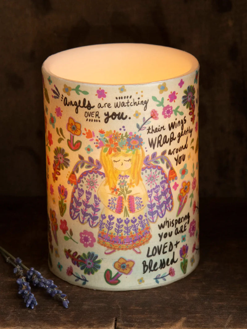"Angels are Watching Over You" Flameless Candle
