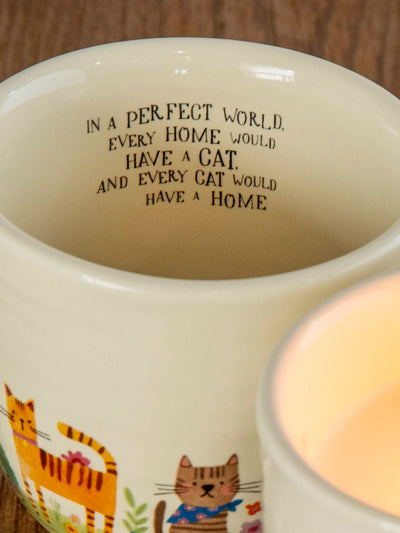 "...Every Cat Would Have A Home" Secret Message Candle