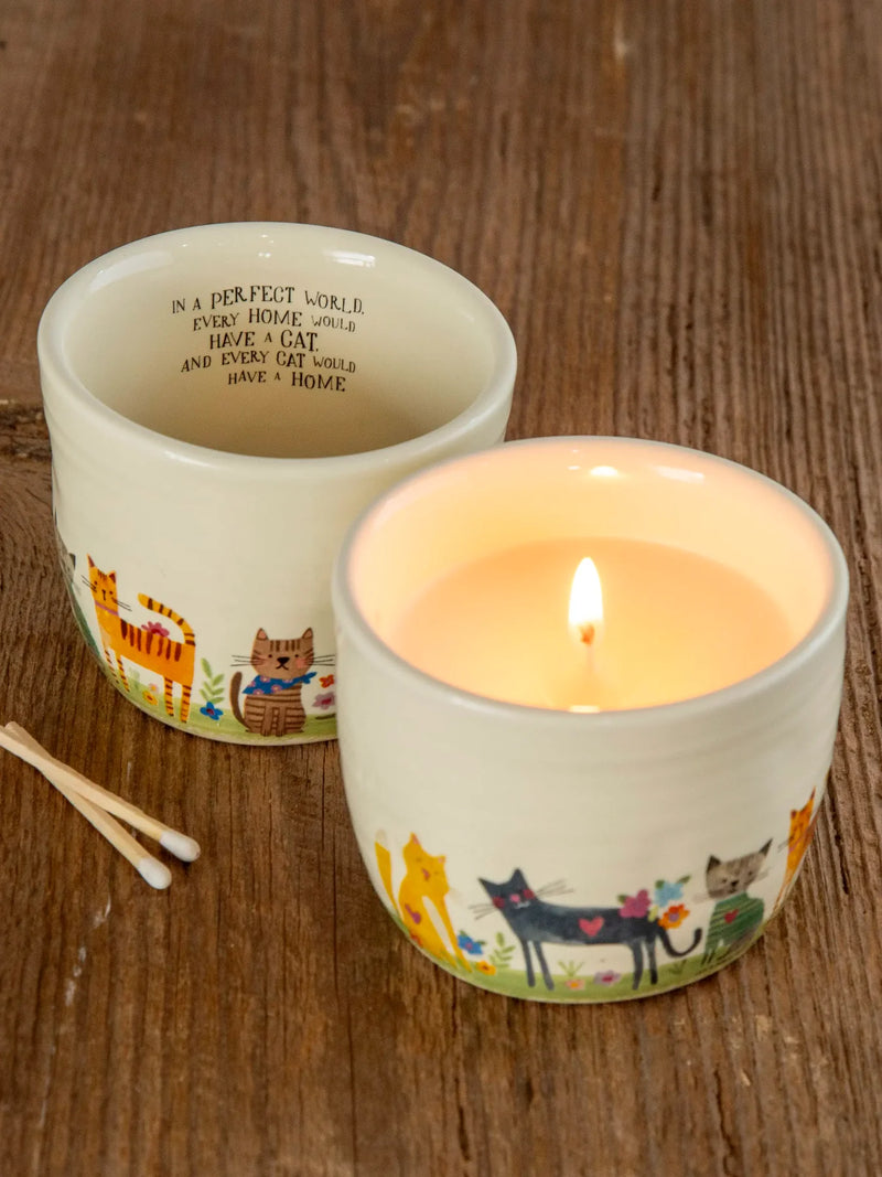 "...Every Cat Would Have A Home" Secret Message Candle