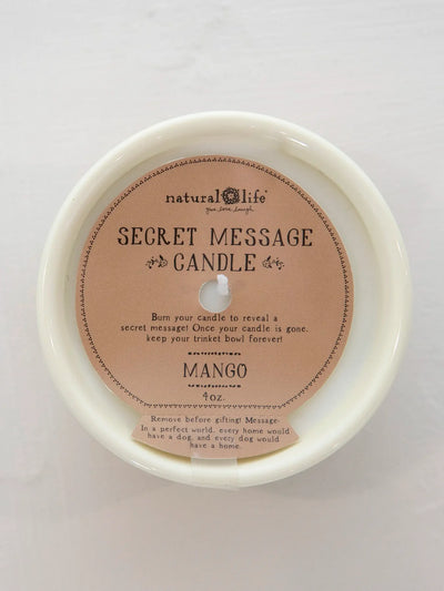 "...Every Dog Would Have A Home" Secret Message Candle