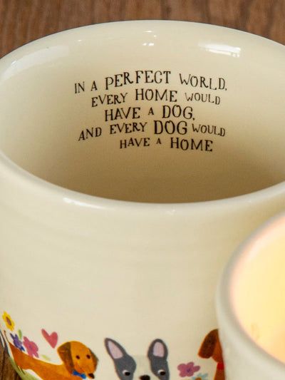 "...Every Dog Would Have A Home" Secret Message Candle