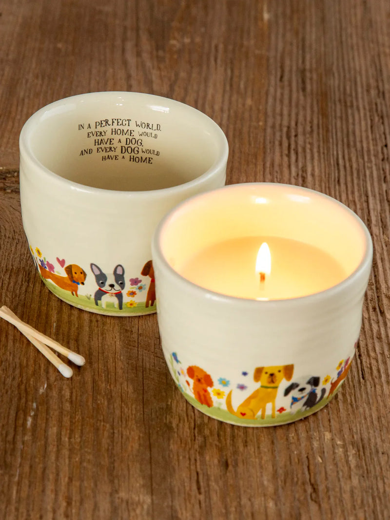 "...Every Dog Would Have A Home" Secret Message Candle