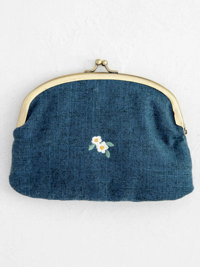 Embroidered Double Kisslock Coin Purse