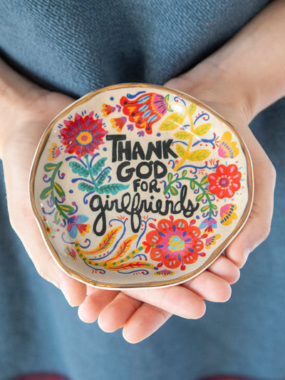 "Thank God for Girlfriends" Trinket Tray