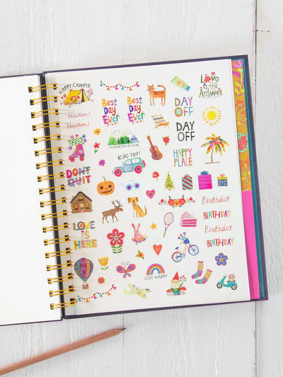 Lilac Folk Flower 2025-2026 17 Month Planner