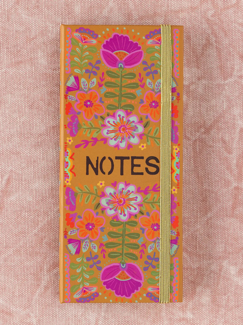 Sticky Note Book - Mustard Folk Flower
