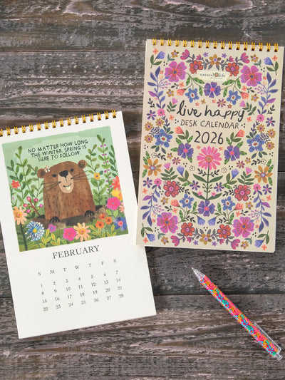 2026 Live Happy Desk Calendar
